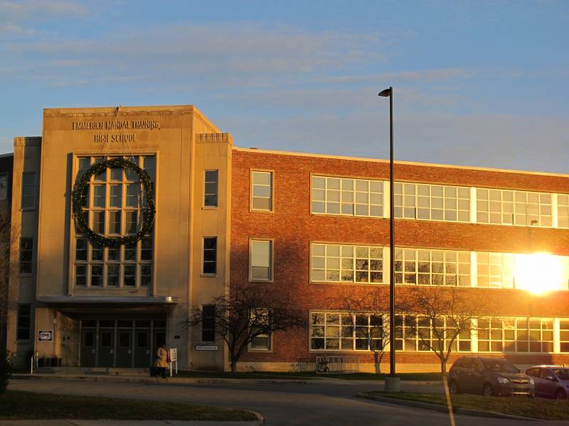 Manual Community High School earned it's second consecutive C in 2018 -- an achievement that the school manager says confirms it's a successful turnaround. | WFIU/State Impact
