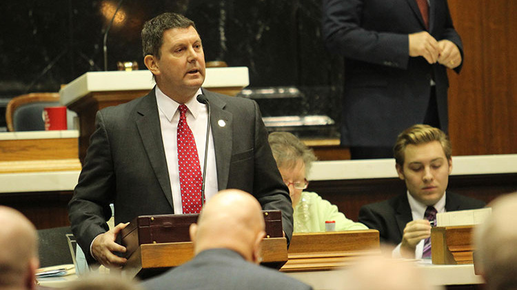 Rep. Jim Lucas (R-Seymour) says there's hypocrisy in the Indiana Chamber's position on medical marijuana. - Lauren Chapman/IPB News