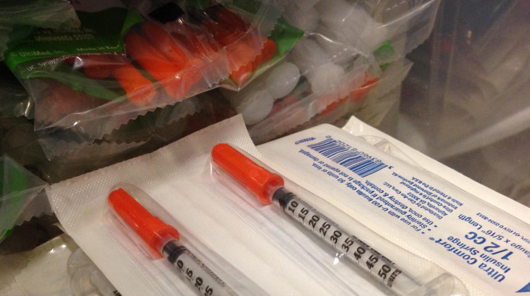Lawmakers pushed back the death sentence for Indiana’s syringe exchange programs by one year under legislation approved by a Senate committee. - FILE PHOTO: Jake Harper/Side Effects Public Media