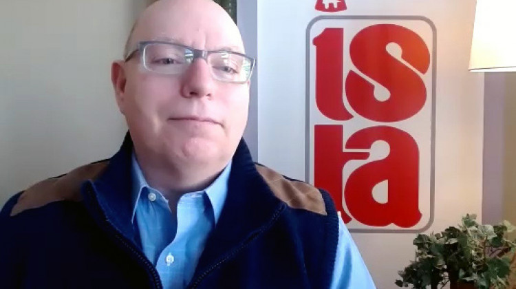 Indiana State Teachers Association President Keith Gambill says local union leaders will continue working with schools to bring more students back into classrooms as educators get vaccinated against COVID-19.  - Screenshot of Zoom call