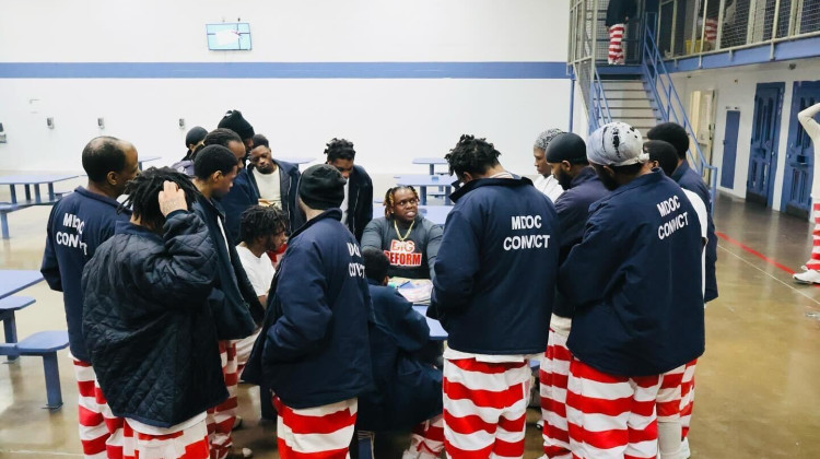 Keidrain Brewster, 40, speaks to inmates about his prison and reentry experience. He will give a keynote speech at a reentry resource fair in Indianapolis on April 24, 2024. - Photo provided by Keidrain Brewster