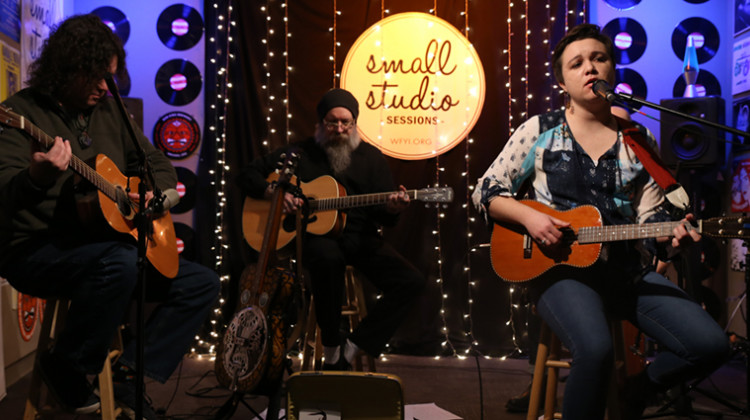 Meghan Cristeen Martin and her band at WFYI's Small Studio - Scott McAlister