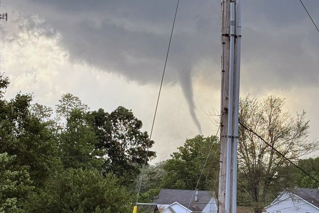 Funnel cloud moving through southern Monroe County Friday night.