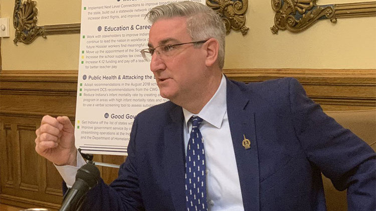 Indiana Gov. Eric Holcomb - FILE PHOTO: Brandon Smith/IPB News