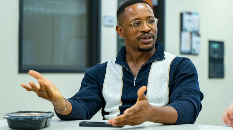 Raphael Edeh, originally from Nigeria, studied in the Philippines before coming to Indianapolis to enroll in the nursing program at the Lawrence campus of Ivy Tech. - Doug McSchooler / Mirror Indy