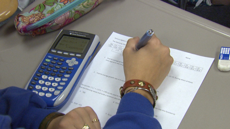 Just more than a quarter of Indiana 11th graders scored college-ready on the math portion of the SAT in 2024. - FILE PHOTO: WFIU / WTIU