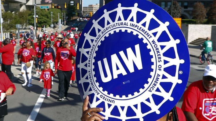 United Auto Workers members walk in the Labor Day parade in Detroit, Sept. 2, 2019. Members of the United Auto Workers union appeared on Thursday, Dec. 1, 2022, to favor replacing many of their current leaders in an election that stemmed from a federal bribery and embezzlement scandal involving former union officials. - AP Photo/Paul Sancya, File