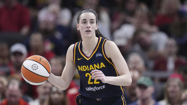 Indiana Fever guard Caitlin Clark (22) plays against the Dallas Wings in the second half of a WNBA basketball game in Indianapolis, Sept. 15, 2024.  - Michael Conroy / AP Photo, File