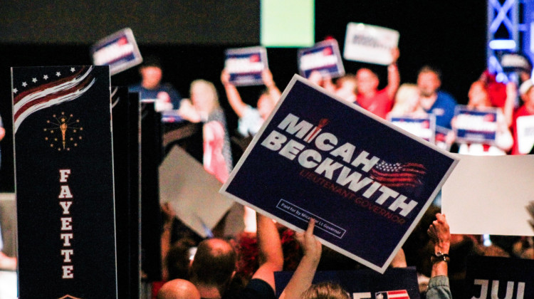 Micah Beckwith won the Republican nomination for lieutenant governor by 63 votes out of more than 1,700 cast at the Indiana Republican Party state convention on June 15, 2024. - Brandon Smith/IPB News