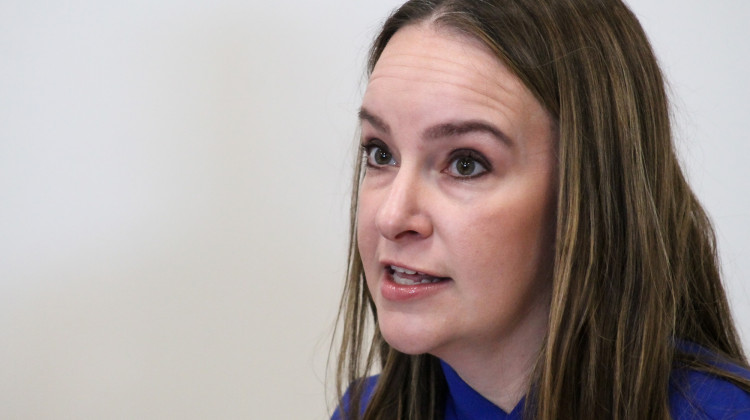 Indiana Medicaid Director Cora Steinmetz reiterated FSSA does not have “regular insight or transparency” into arrangements between provider agencies and direct caregivers.  - Lauren Chapman / IPB News