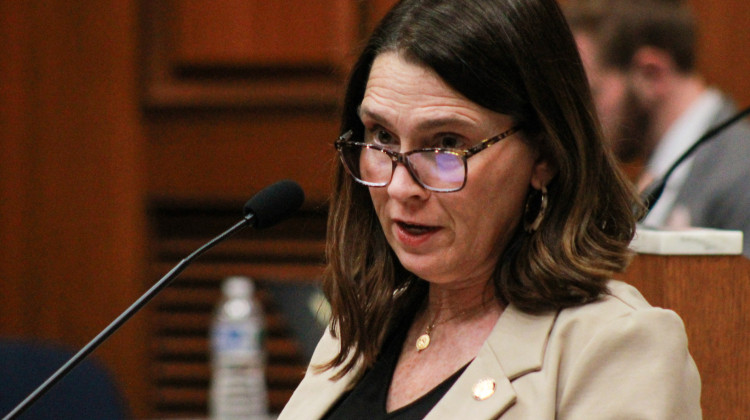 Rep. Elizabeth Rowray (R-Yorktown) is the author of HB 1248, which sets aside 200 Child Care and Development Fund vouchers for foster families.  - Brandon Smith / IPB News