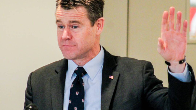 U.S. Sen. Todd Young (R-Ind.) is the co-sponsor of federal legislation to incentivize more people to pursue school mental health professions. - Brandon Smith / IPB News