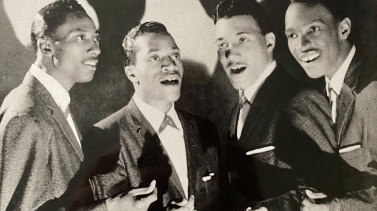 Guilford’s career in Indianapolis spanned over six decades of music making. Here he is with The Four Sounds, standing third from the left. - Photo courtesy of Jimmy Guilford's collection