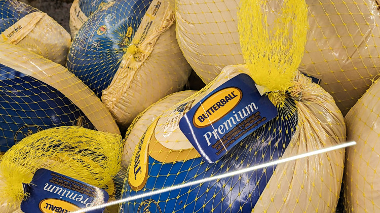 The price of turkey in Indiana is down by about 4 percent from last year, according to the Indiana Farm Bureau's Thanksgiving market basket.  - Lauren Chapman / IPB News