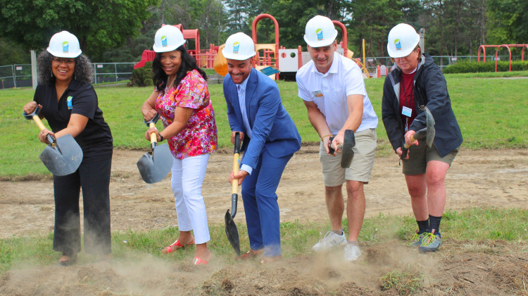 Photo Caption: Indy Parks officials and city leaders broke ground on Washington Park on August 15, 2024. Historic Washington Park is set to undergo renovations that will cost $3.5 million. - WFYI