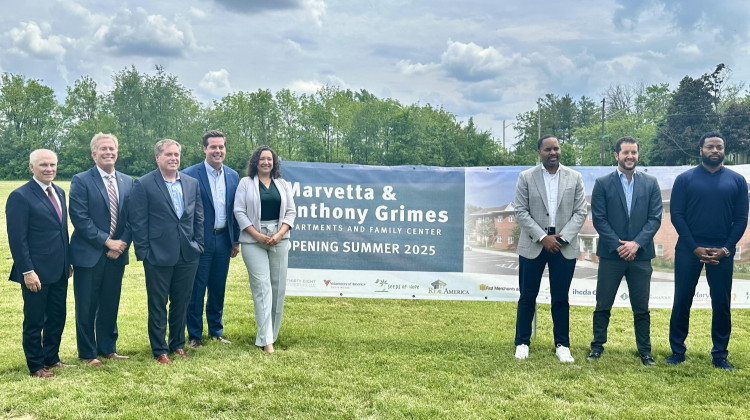 Community leaders and local officials broke ground on the new housing complex that's set to open summer 2025. - Courtesy of Volunteers of America