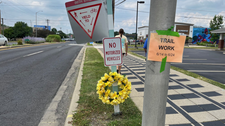 The Monon Trail received recent upgrades as part of a tactical urbanism project. - Jill Sheridan / WFYI
