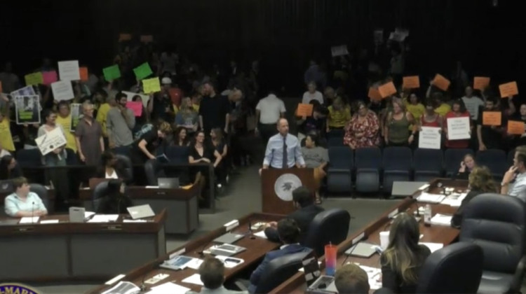 Dozens of animal care supporters attended the meeting at the City County Building. - Screenshot from meeting live stream