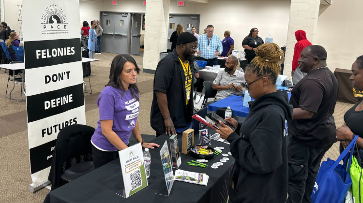 Martin University hosted a job fair Thursday to help formerly incarcerated people find employment. - Abriana Herron / WFYI News