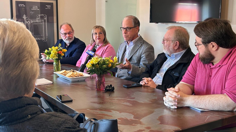 Gov. Mike Braun again highlights property tax relief in invite-only roundtable