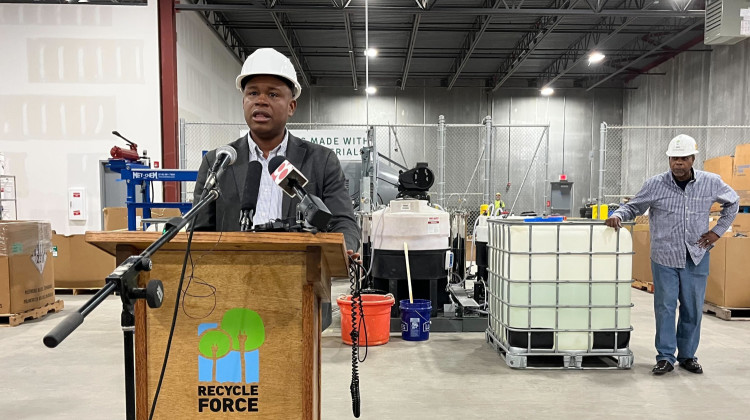 Ikenna Nlebedim is a research scientist with the U.S. Department of Energy and said Indianapolis will be a test site for a new process extracting rare earth minerals from consumer electronics. - Ben Thorp / WFYI News