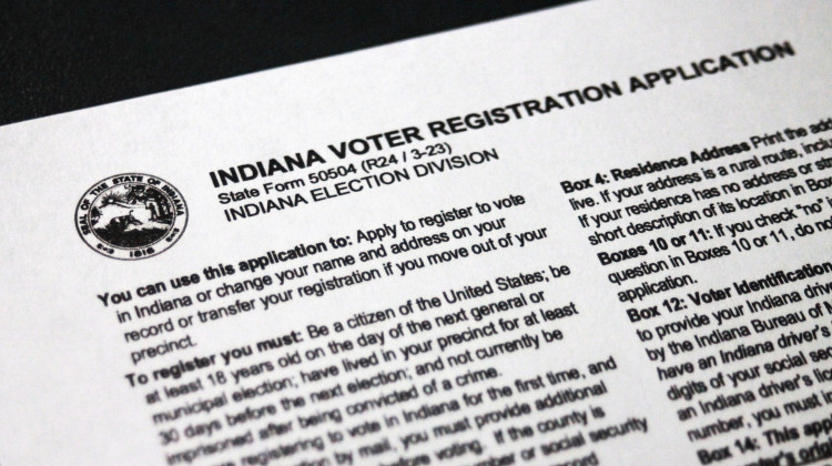 The deadline to register to vote in Indiana for the 2024 general election is Monday, Oct. 7, 2024. - Brandon Smith / IPB News