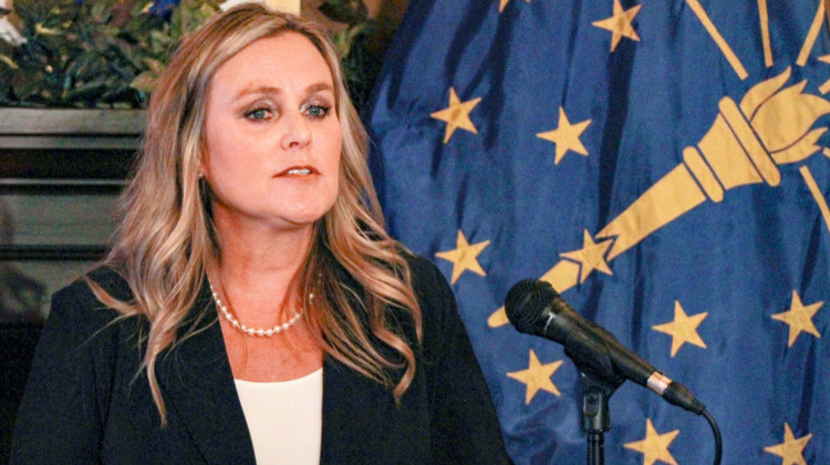 Reproductive rights have been a centerpiece of Democrat Jennifer McCormick’s gubernatorial campaign since she launched it on May 4, 2023. - Brandon Smith / IPB News