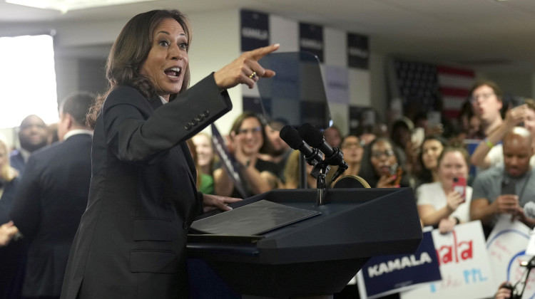 Vice President Kamala Harris speaks at her campaign headquarters in Wilmington, Del., Monday, July 22, 2024. - Erin Schaff/The New York Times via AP, Pool