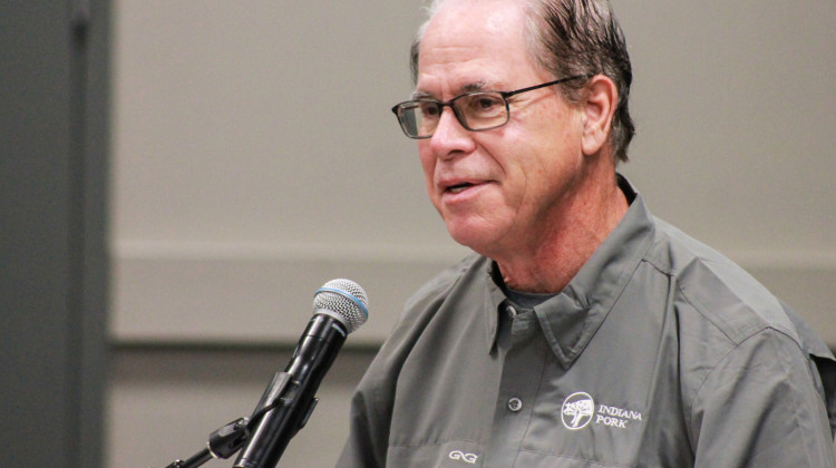 U.S. Sen. Mike Braun (R-Ind.), the Republican nominee for governor, said Indiana can do more to protect the future of rural communities and the state’s “farming legacy.” - Brandon Smith / IPB News