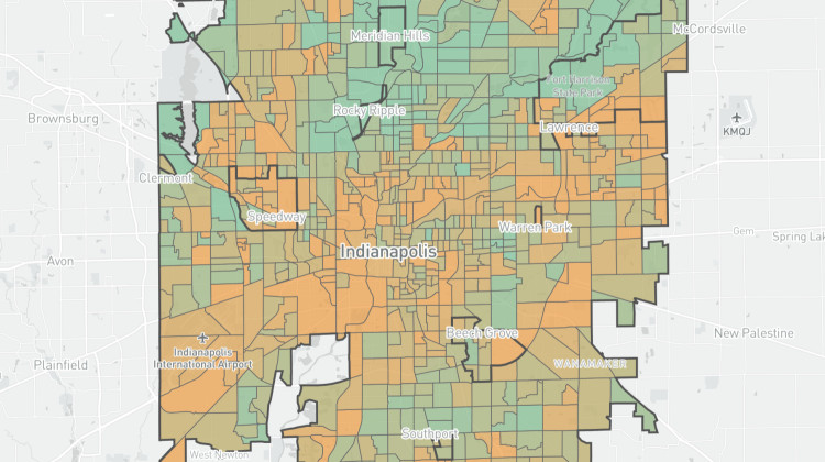 A new tool breaks down Indianapolis neighborhoods based a number of factors, identifying where to plant more trees. - Courtesy of American Forests