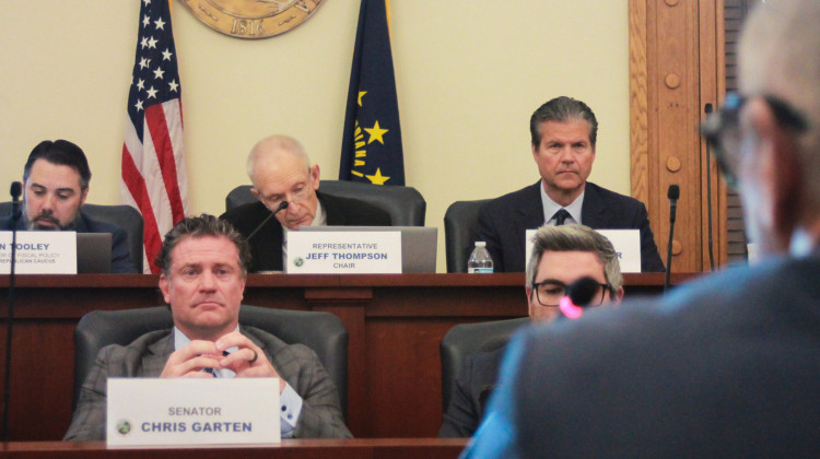 A forecast unveiled Tuesday projects the state will add about $800 million across both years of the new budget. Members of the Indiana State Budget Committee look on during testimony on Dec. 17, 2024. - Brandon Smith / IPB News