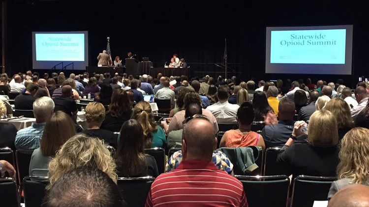 Nearly 1,000 people attended the Statewide Opioid Summit in Indianapolis.  - Jill Sheridan/IPB News