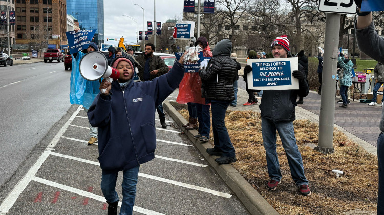 United Postal Workers of America union rallies against federal USPS privatization push