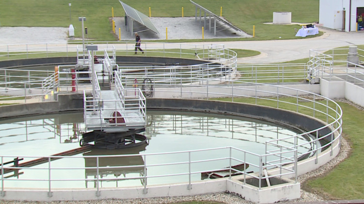 A lagoon at the Shelbyville Wastewater Treatment Plant, 2018. - Steve Burns / WTIU